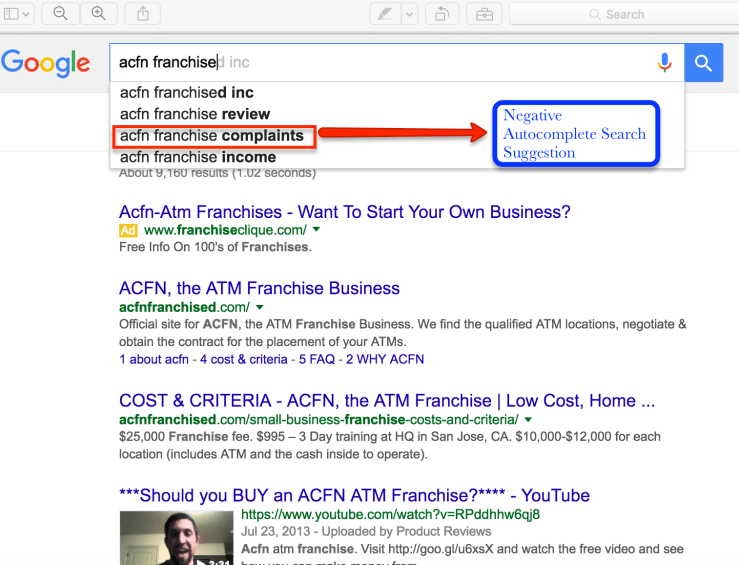 Why change auto suggest